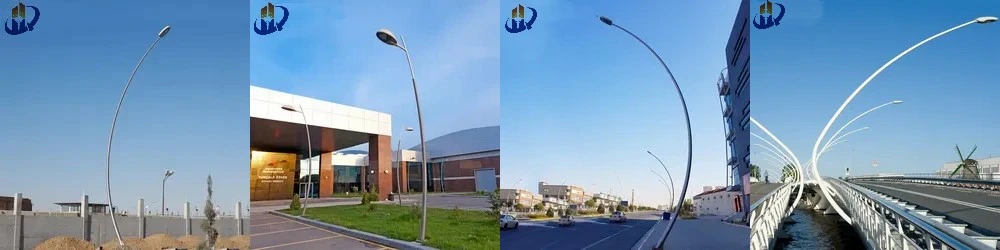 Hot DIP Galvanized Round Steel Street Lighting Metal Light Pole