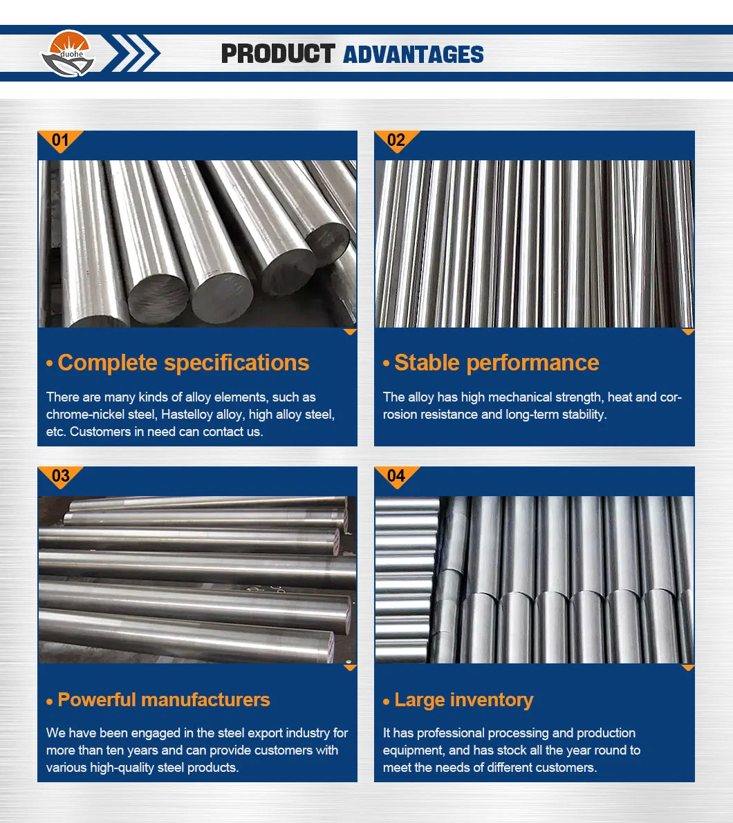 ASTM AISI Hasteloy X Round Bar/ Hasteloy C22 Nickel Alloy Steel Rod Bar with Building Material
