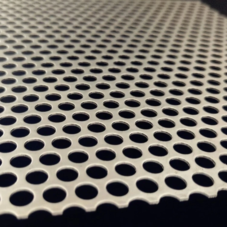 Round Hole Perforated Sheet Metal Panels Corrosion Resistance Metal