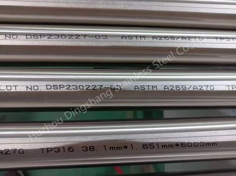 ASTM A270 A554 AISI SUS 201 304 304L 316 321 316L Sanitary Tube Welded Stainless Steel Tubing