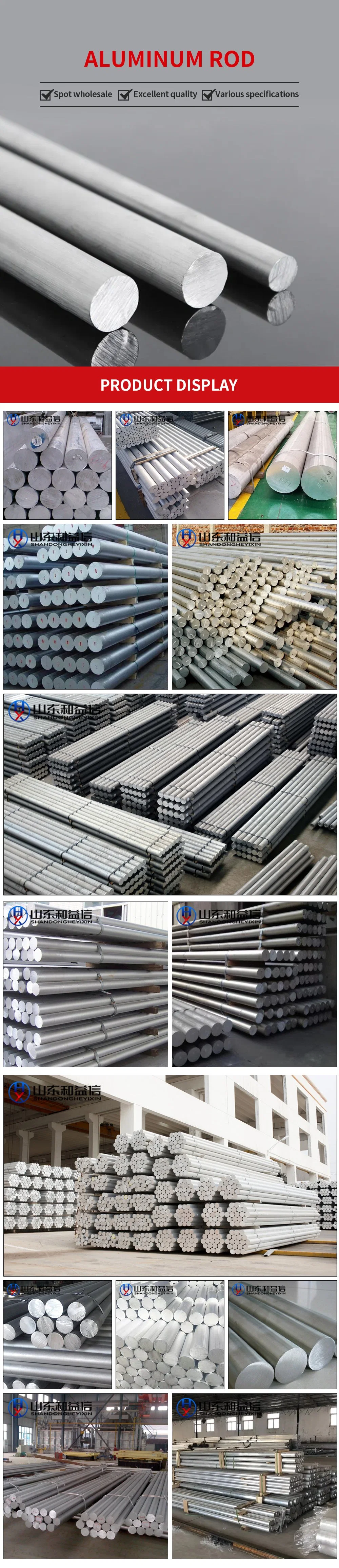 Wholesale Anodized Aluminum Bar Pure Aluminum Rod Aluminum 6061 7075 500mm Round Aluminum Bar