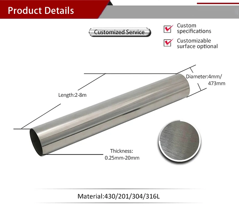 Schedule 10 12 16 Stainless Steel Pipe Welded Ss 2205 2507 310S Pipe Steel Tubing