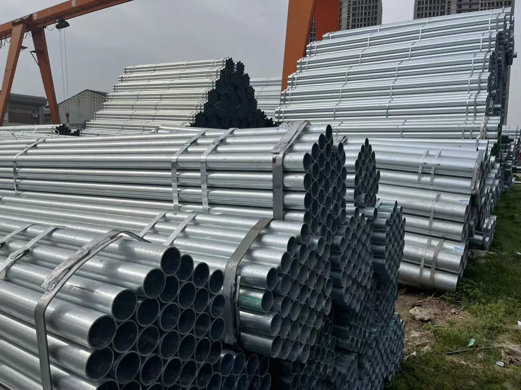 Galvanised Steel Square/Round Tube Hot Dipped Zinc Coating 40*40mm En10255 Welded/Seamless for Scaffolding