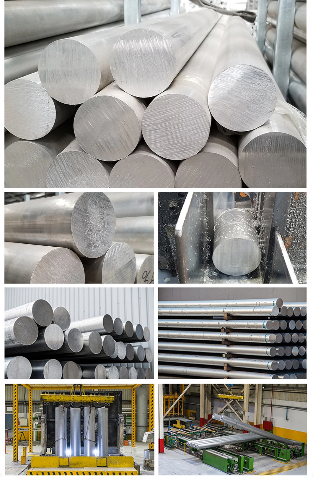 6003 6061 6063 6082 T6 Aluminium Bar Extruded Solid Round Billet Aluminium Bar