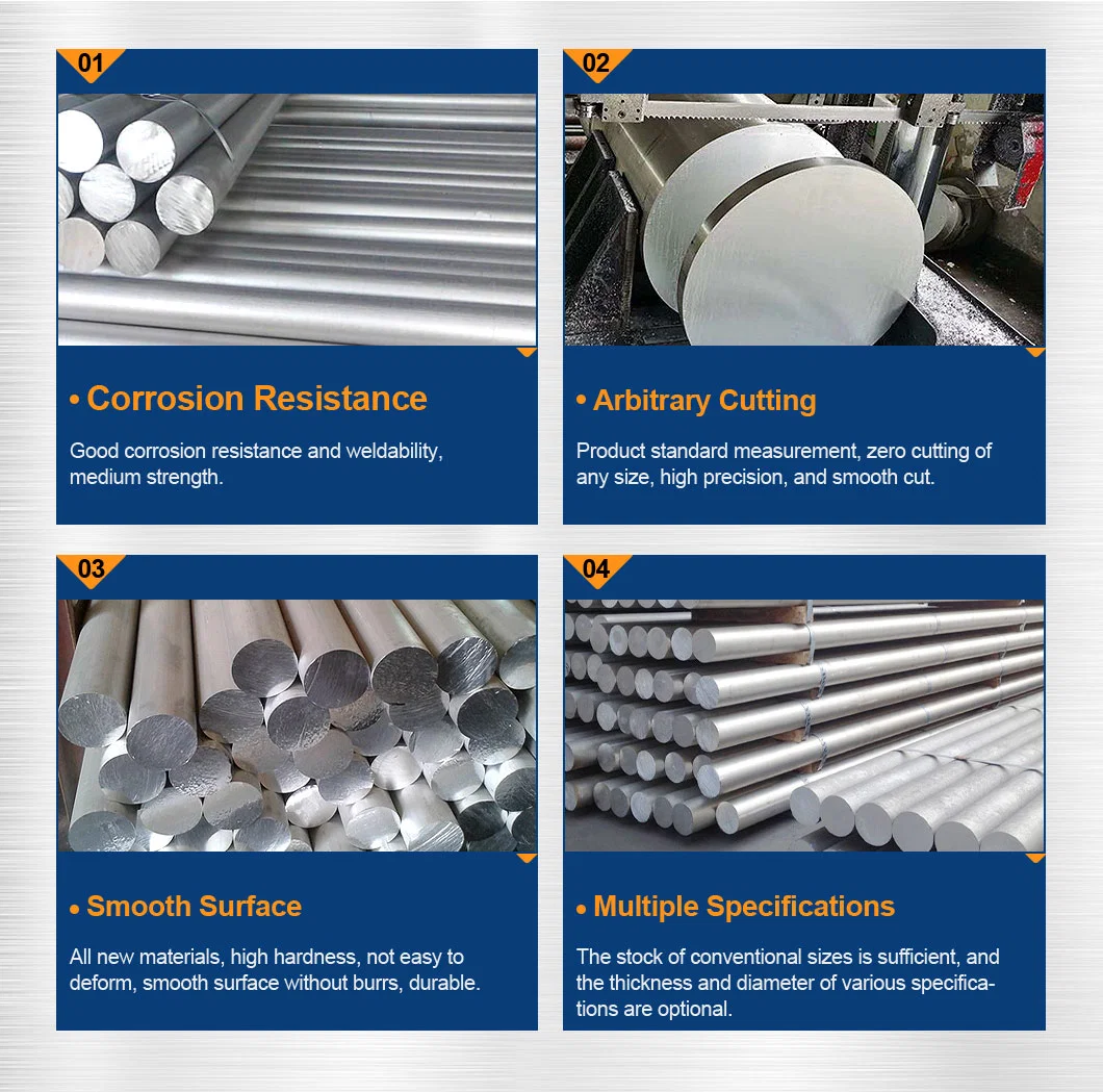 Wear Resistance Aluminum Round Bar Extruded Metal Rod From China Supplier