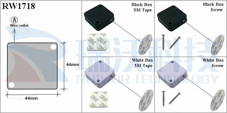 RW1718 Square Security Tether Plus Dia 38mm Circular Sticky Metal Plate