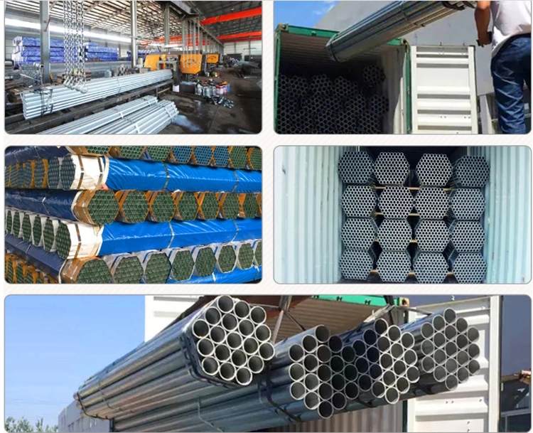 4 Inch 6 Inch ASTM A53 BS 1387 Ms Pipe Hot DIP Galvanized Steel Tube Gi Pipe Pre Galvanized Steel Pipe 1.5 Inch Galvanized Round Tubing for Greenhouse