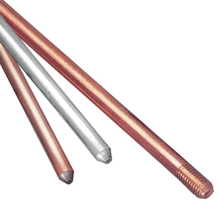 99.9% Pure Copper Earth Rod Clamp Copper Clad Steel Grounding Rod 6mm Copper Round Bar 3m