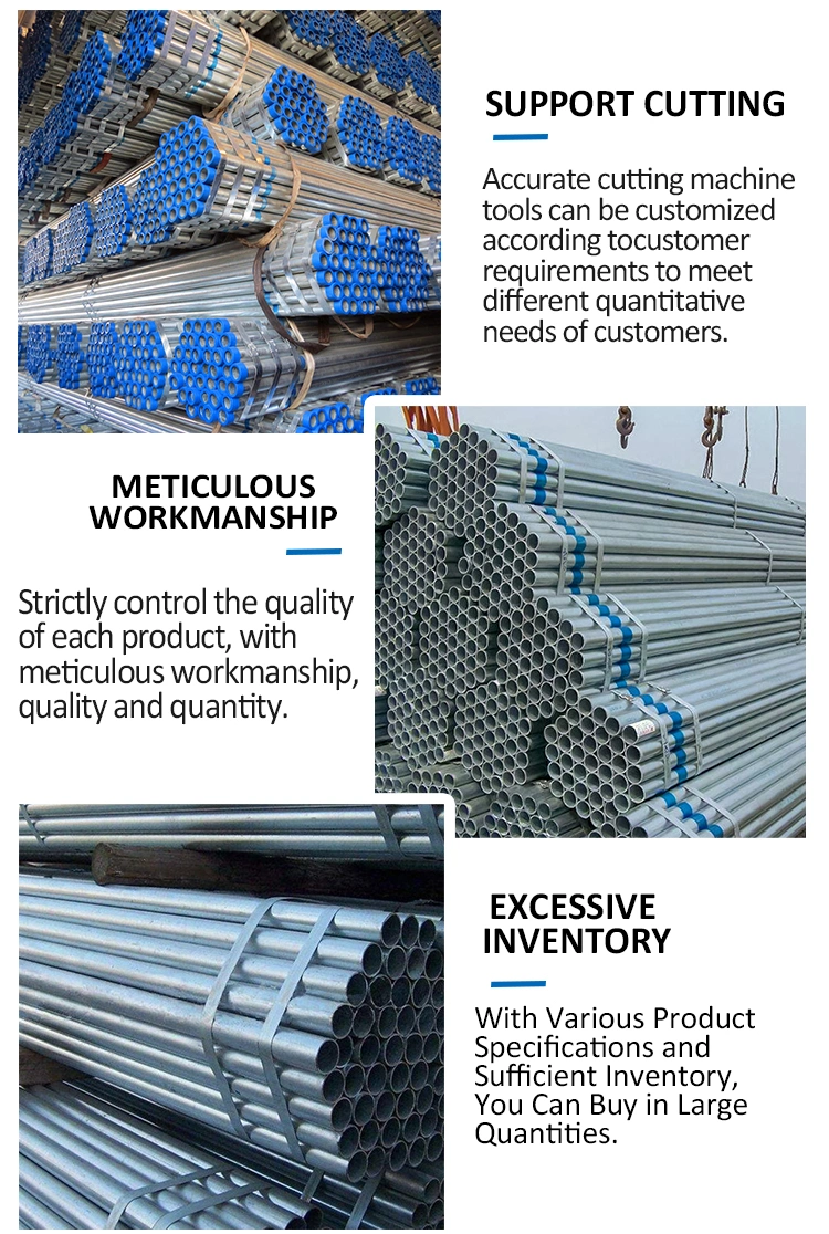 Hot Rolled Q195 Q235 Q345 Ss400 ASTM A53 Seamless Galvanized Steel Round Tube Pipe