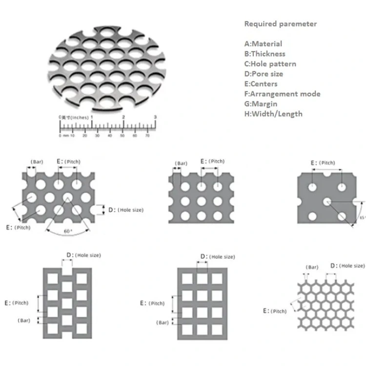 Round Hole Perforated Sheet Metal Panels Corrosion Resistance Metal