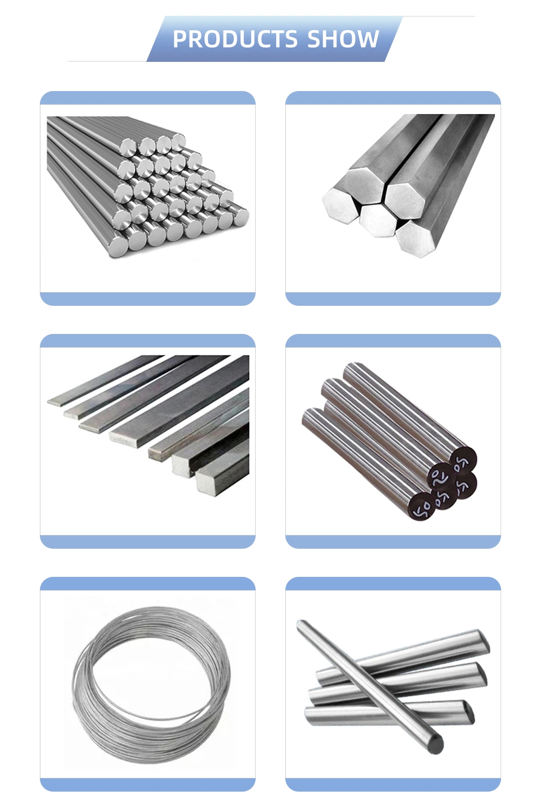 Hot Rolled/Cold Rolled Round/Square/Hexagon/Flat Die Stainless Steel Bar