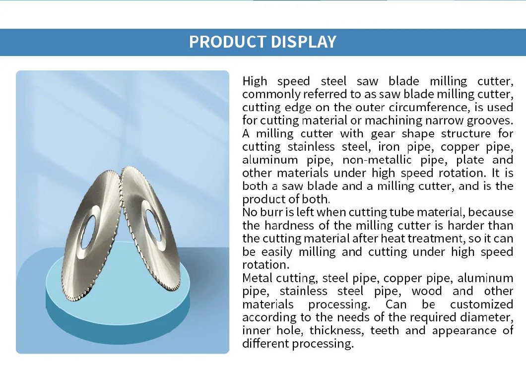 HSS Dmo5 Circular Saw Wheel HSS Circular Blade Metal HSS Saw Cut Blade