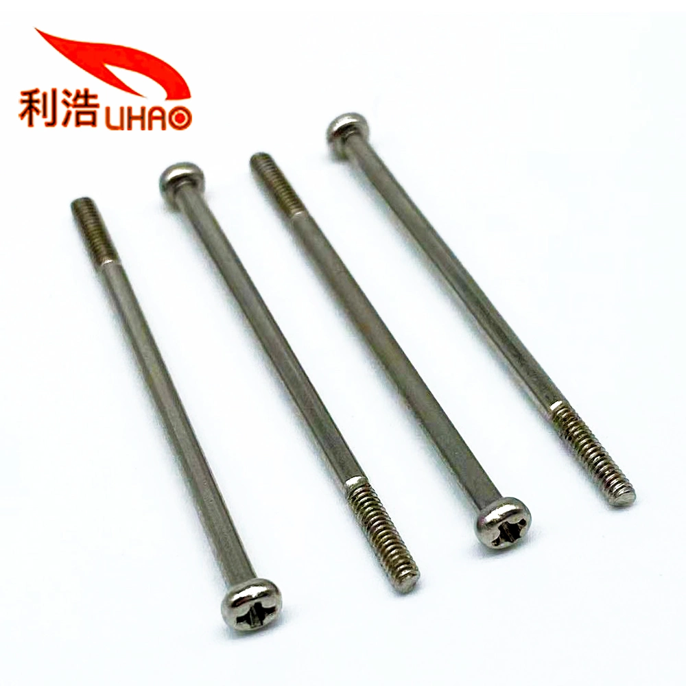 2*39mm White Nickel-Plated Carbon Steel Phillips/Crosss Pan / Round Head Half Thread/Tooth Screw