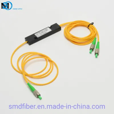 El equipo de red de fibra óptica FTTH 1 X 2 Splitter de fibra de tubo de acero el circulador PLC Splitter