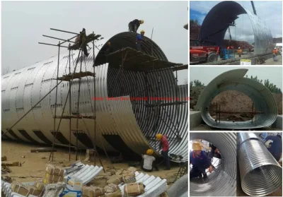 Acero corrugado Galvanizado Culvert conforme a las normas AASHTO