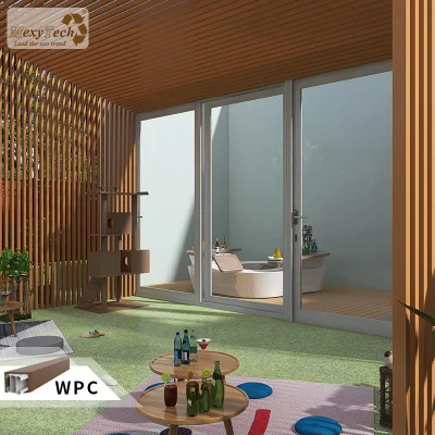 WPC Square de madera de plástico compuesto de tubo de madera para Jardín