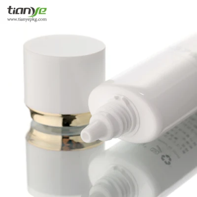 25mm 30ml PE óvalo blanco Tubo para aislamiento/crema solar/Gel lavado la cara