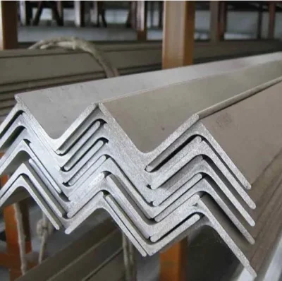  China Hot Sale Acero angular ASTM A36 A53 Q235 Q345 Carbono igual 4 pulgadas ángulo de acero galvanizado / carbono hierro forma L. Barra angular de acero dulce DE 250 X 250