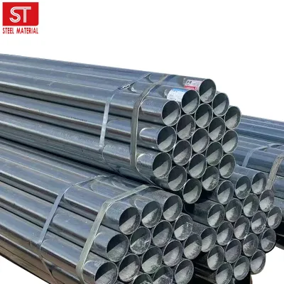 MS tubos galvanizados redondos BS1387 tubo de acero de carbono soldado ERW SA213 P91/T11 SA355 13crmo4 SA192 SA53 A160 Sch 10 Carbon Tubería y tubos de acero