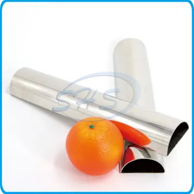Los tubos de acero inoxidable de forma semicircular