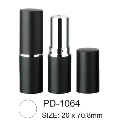 Cosméticos al por mayor redondo / plástico cuadrado / aluminio PCR-ABS material Tubo de embalaje de lápiz labial con 12,7mm/12,1 taza