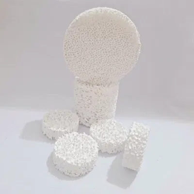 Dia70*20mm de espuma de alúmina de 10-60ppi placas cerámico redondo para fundición de metales