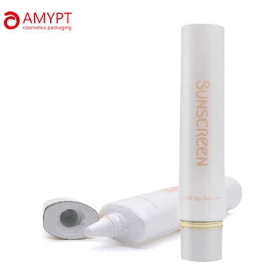 30g Crema solar de plástico cosmético tubo oval
