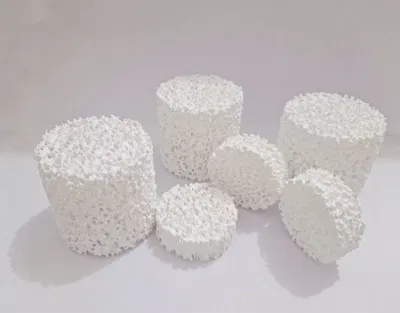 Dia70*20mm de espuma de alúmina de 10-60ppi placas cerámico redondo para fundición de metales