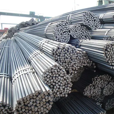  HRB400 HRB500 Hrb500e refuerzo de la construcción de la barra redonda de la barra de la barra de acero deformada Hierro Metal laminado en caliente Cuadrado redondo Acero inoxidable al carbono plano Barra de TMT corrugada