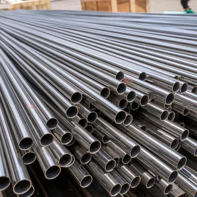 Materiales de construcción ASTM AISI/DIN/JIS SS/sus 201 304 316 316L 430 Pickling Ba 2b Ba brillante Polaco Acero inoxidable laminado en caliente Tubo redondo de tubo soldado/sin costuras