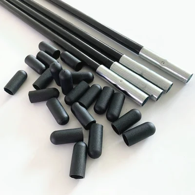  Larga vida para el uso flexible de fibra de vidrio de 8.5 mm varillas para Carpa con regatones de metal