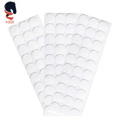 Dos adhesivos laterales lavables Reusable forma redonda fuerte de hoja acrílica