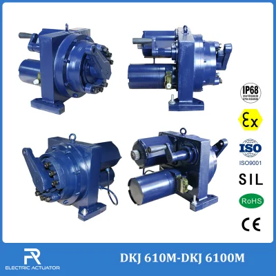  Tensión de alimentación de tipo on-OFF 220V/380V 50Hz par 4000nm Dkj 610m-Dkj 6100m un cuarto de vuelta inteligente