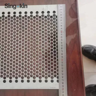 Metal de agujero perforado malla aluminio agujero redondo Chapa perforada metálica