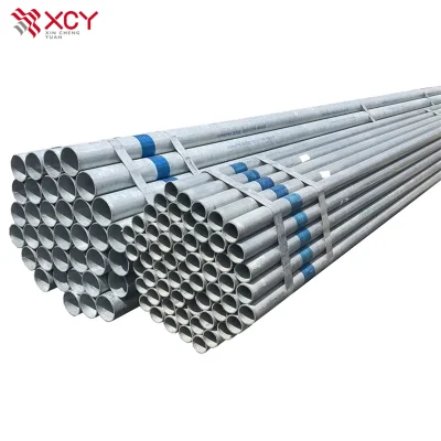 Construcción estructura de estructura de acero de desecho materia prima Acero redondo suave Tubería galvanizada