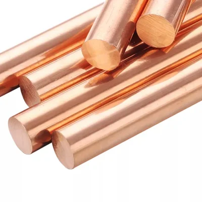 Alta calidad de 8mm de diámetro 99,99% de cobre puro C1100 Barra redonda de la barra de cobre de 2mm 3mm 6mm 16mm de cobre de varilla de tierra