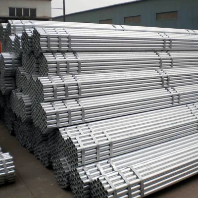 Construcción estructura de estructura de acero de desecho materia prima Acero redondo suave Tubería galvanizada