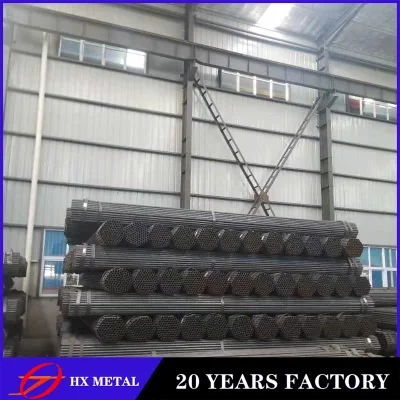 China Tianjin Q235B la construcción de la Ronda de rectángulo cuadrado negro barras de sección hueca
