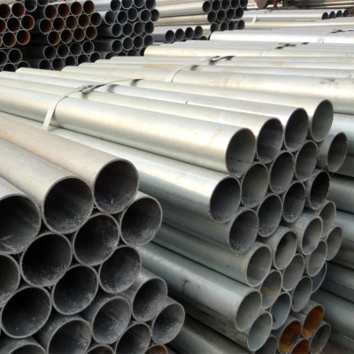Construcción estructura de estructura de acero de desecho materia prima Acero redondo suave Tubería galvanizada