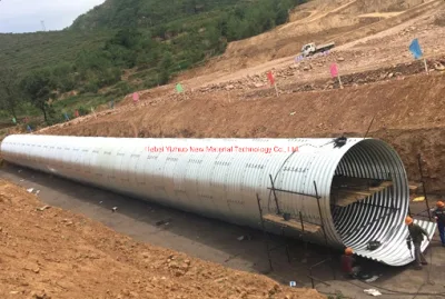 Acero corrugado Galvanizado Culvert conforme a las normas AASHTO