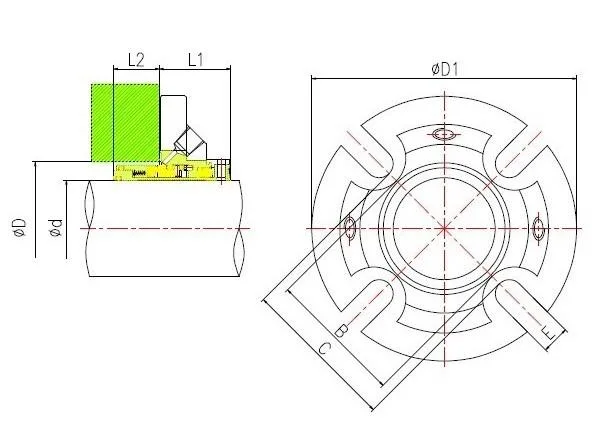 Single Cartridge Mechanical Seal Curc Mechanical Seal