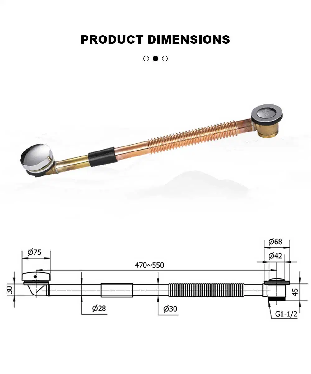 Stainless Steel Deodorize Stainless Steel Bathroom Bathtub Overflfow Drain Waste