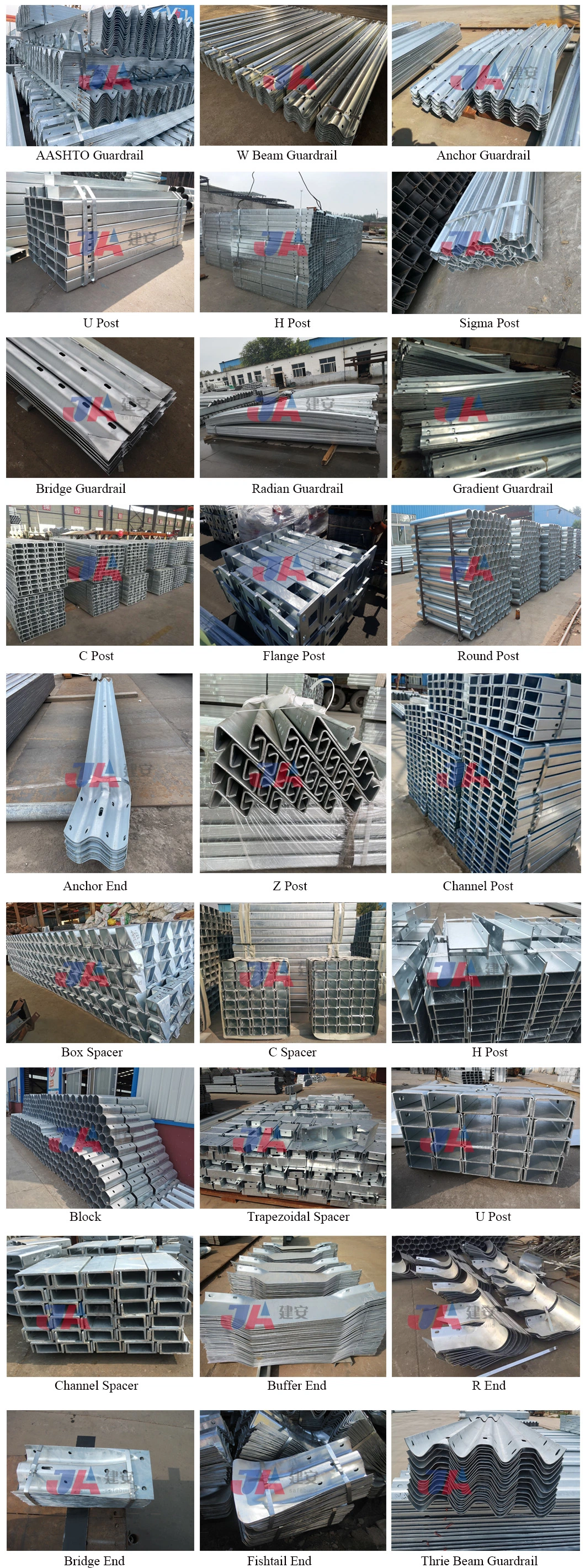 Hot Dipped Galvanized Metal Round Post for Highway Guardrail