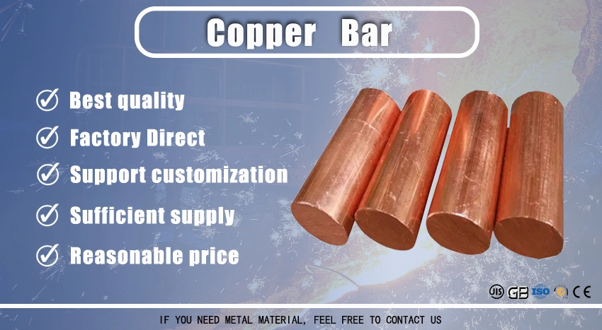 Factory Direct Sale Round Red Brass Copper Rod/Bar C1201/C2100/C2200/C2300/C2400/C2600/C2680/C2700