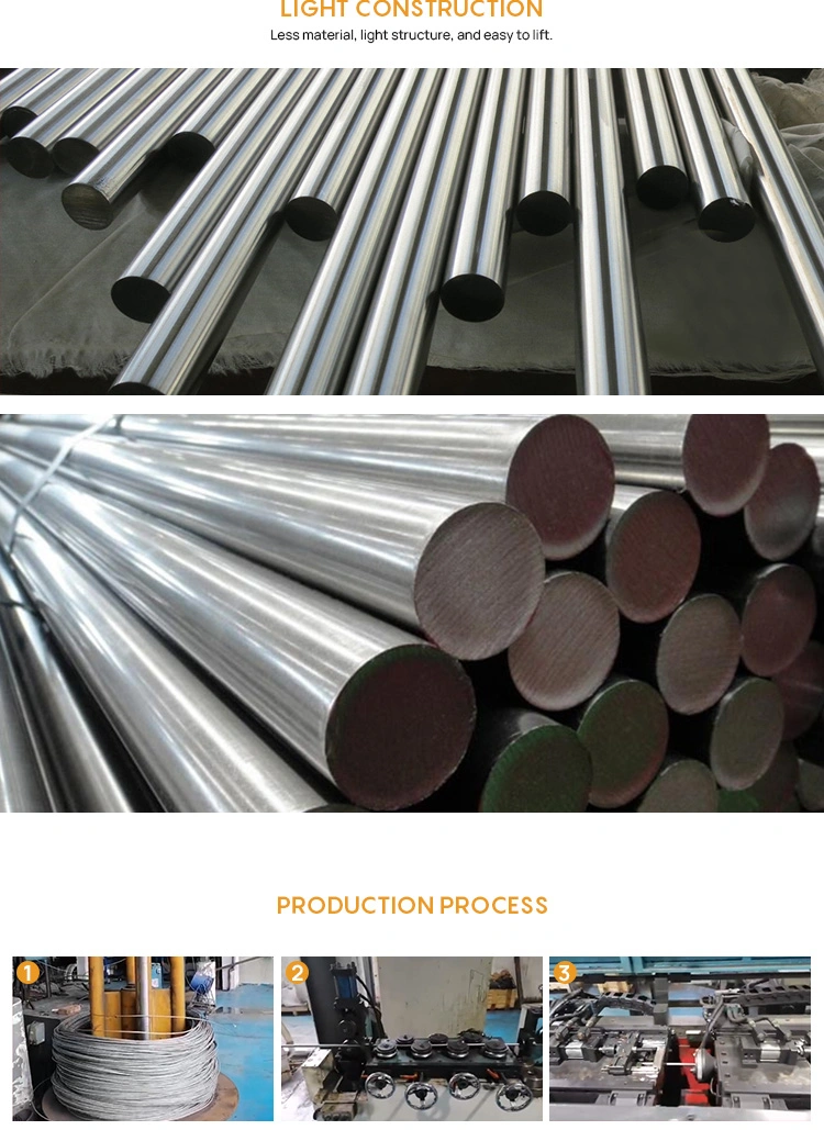 Hairline Stainless Steel Bar 316h 316L 304h 304L Stainless Steel Round Bar