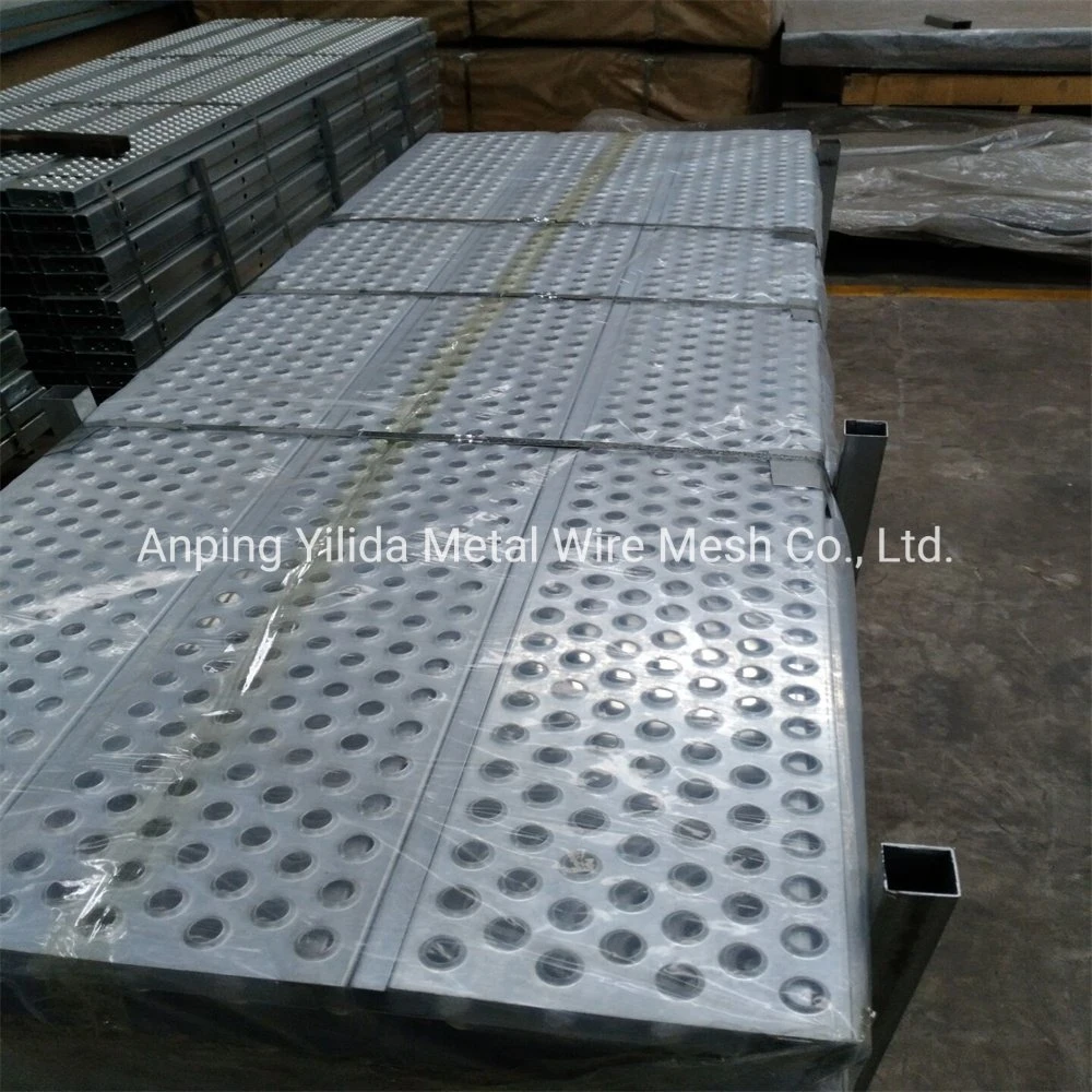 Perforated Metal Stairs Treads Metal Round Hole Stamping Anti Slip Plate