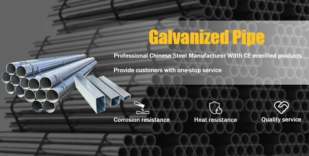 ASTM Galvanized Pipes Galvanized Pipe Hot DIP Galvanized Round Tube