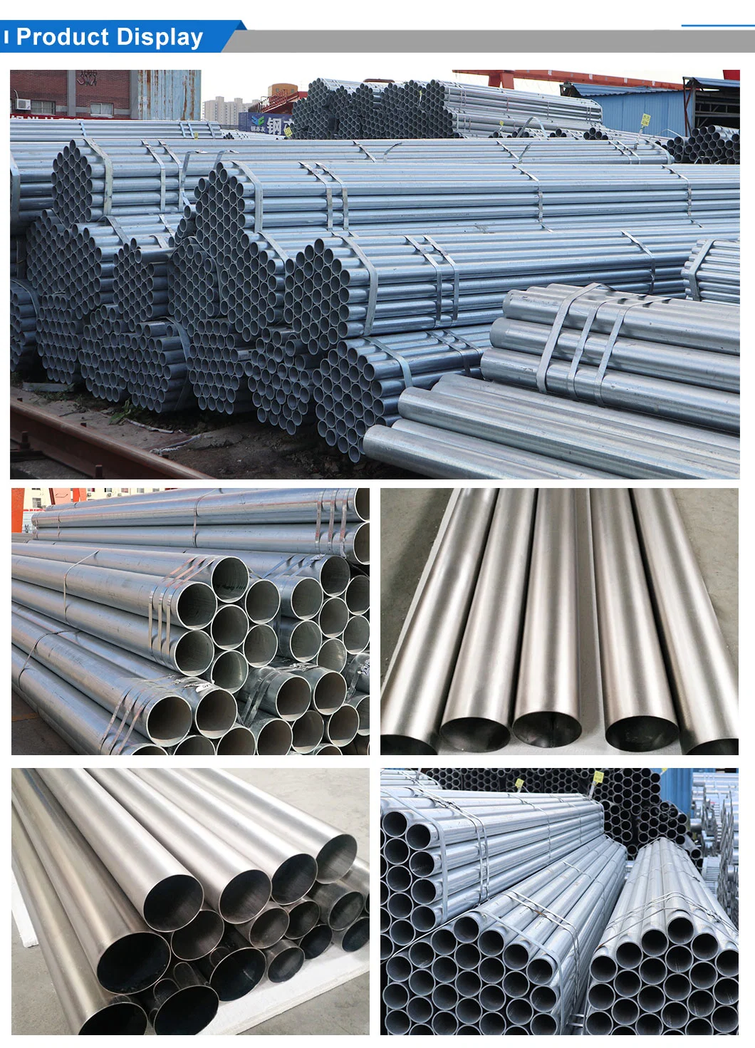 6000mm Length Grade B Seamless/Welded Galvanized Steel Round/ Square Pipe