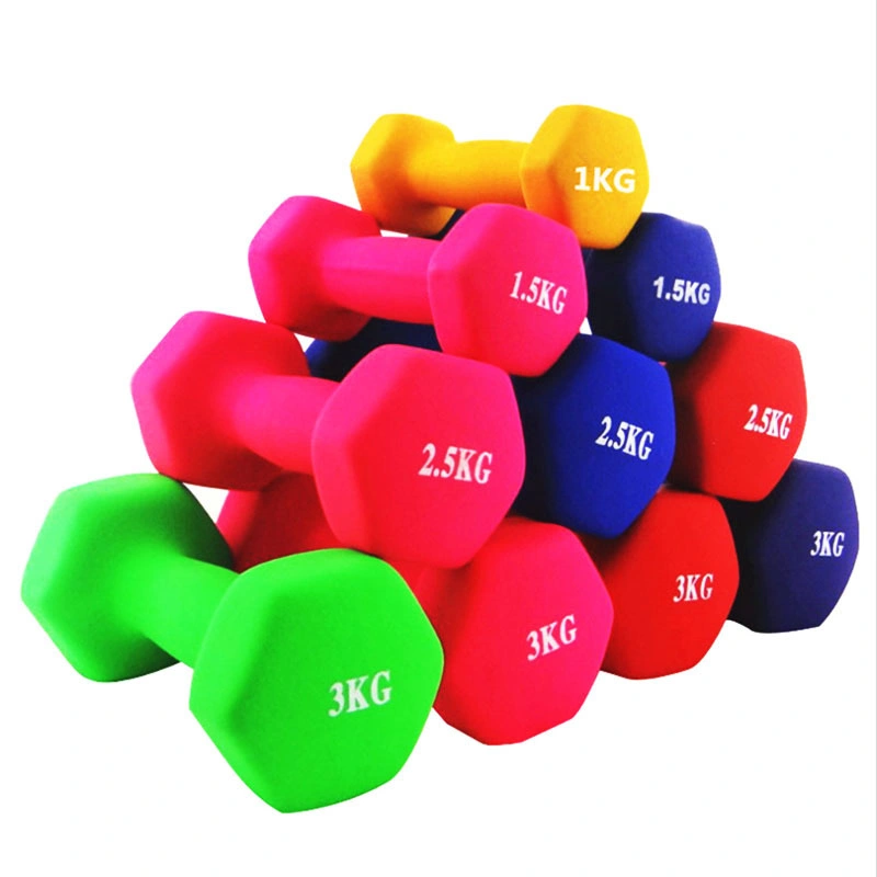 Cast Iron Fitness Equipment Round Head Dumbell/Hex Coated Dumbbell