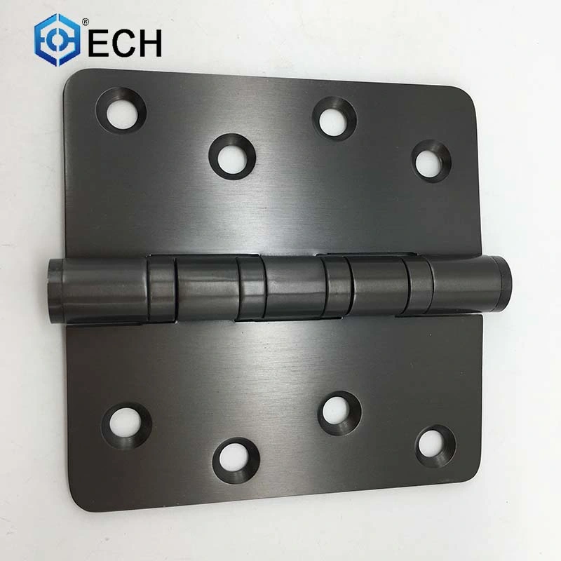 4 3 Inch Radius Stainless Steel Black Round Square Door Butt Hinge